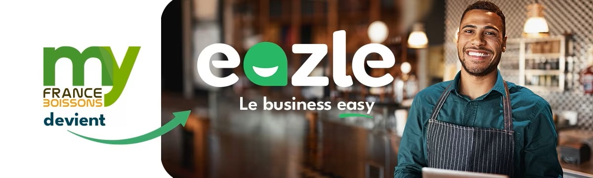 Bandeau de presentation de Eazle le nouveau site de vente en ligne Myfranceboissons pour version ordinateur